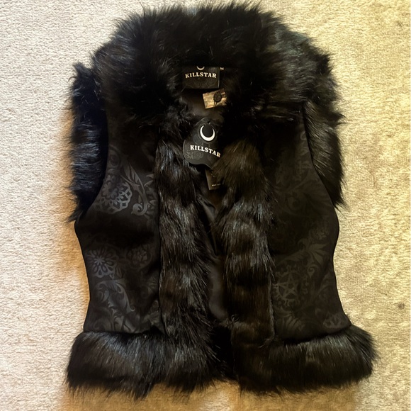 Killstar Tops - Killstar Terradalia Faux Fur Vest